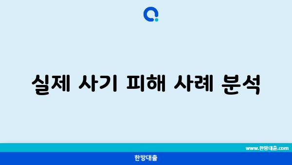 실제 사기 피해 사례 분석