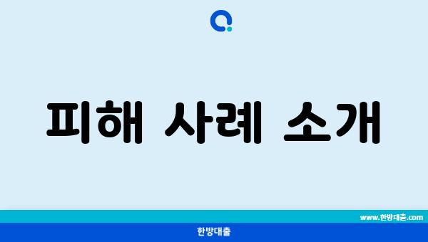 피해 사례 소개