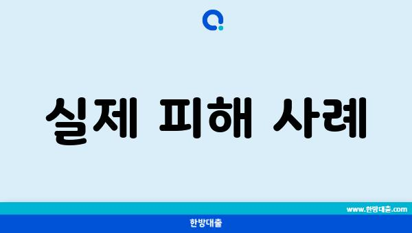 실제 피해 사례