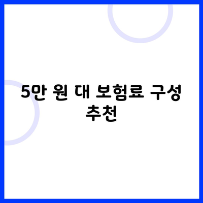 5만 원 대 보험료 구성 추천