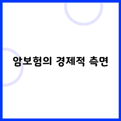 암보험의 경제적 측면