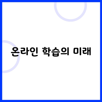 온라인 학습의 미래