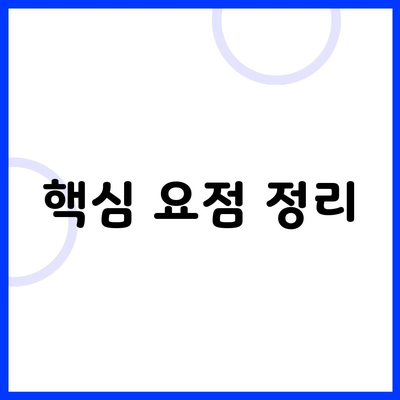 핵심 요점 정리