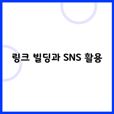 링크 빌딩과 SNS 활용