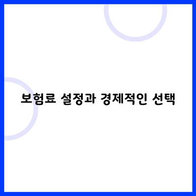 보험료 설정과 경제적인 선택