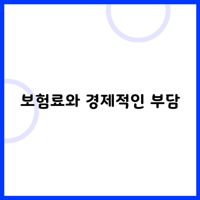 보험료와 경제적인 부담