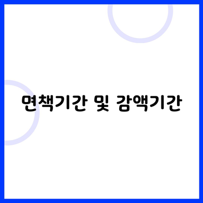 면책기간 및 감액기간