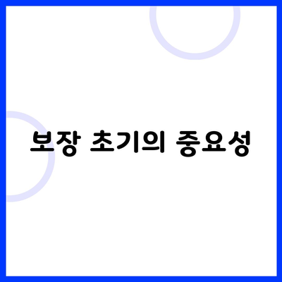 보장 초기의 중요성
