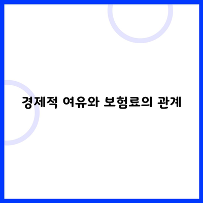 경제적 여유와 보험료의 관계