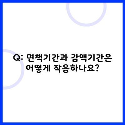 Q: 면책기간과 감액기간은 어떻게 작용하나요?