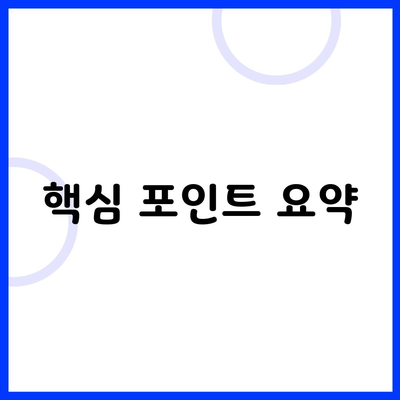 핵심 포인트 요약