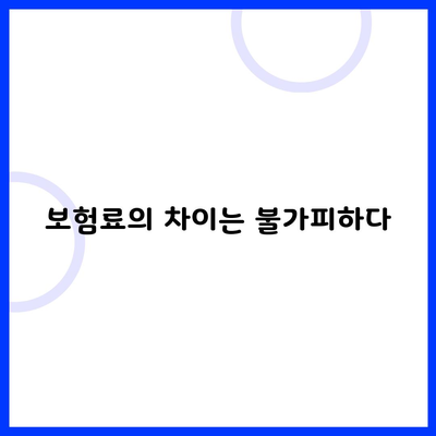 보험료의 차이는 불가피하다