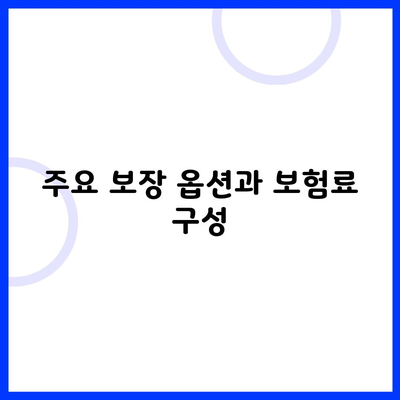 주요 보장 옵션과 보험료 구성