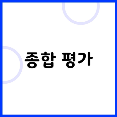 종합 평가