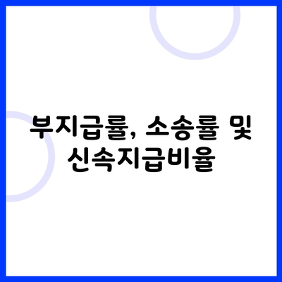 부지급률, 소송률 및 신속지급비율