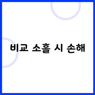 비교 소홀 시 손해