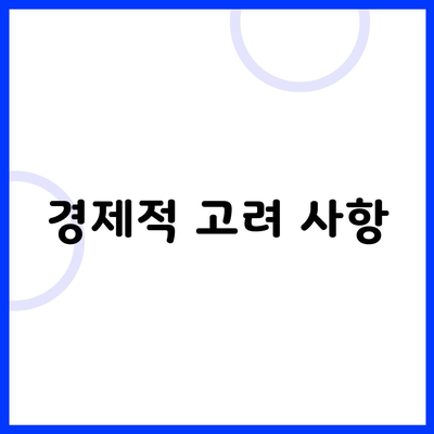 경제적 고려 사항