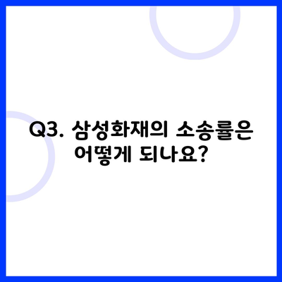 Q3. 삼성화재의 소송률은 어떻게 되나요?