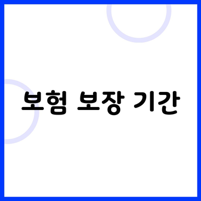 보험 보장 기간