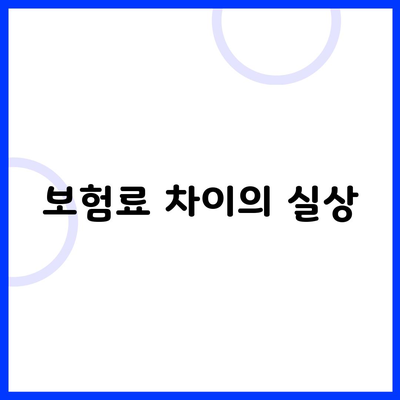 보험료 차이의 실상