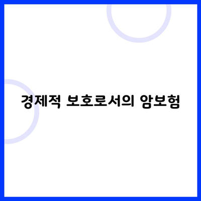 경제적 보호로서의 암보험