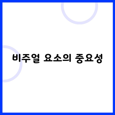 비주얼 요소의 중요성