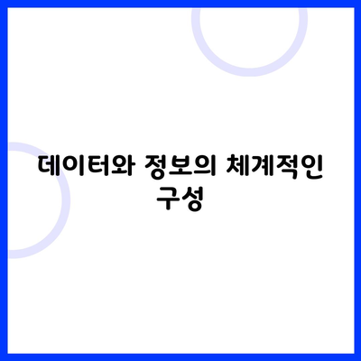 데이터와 정보의 체계적인 구성